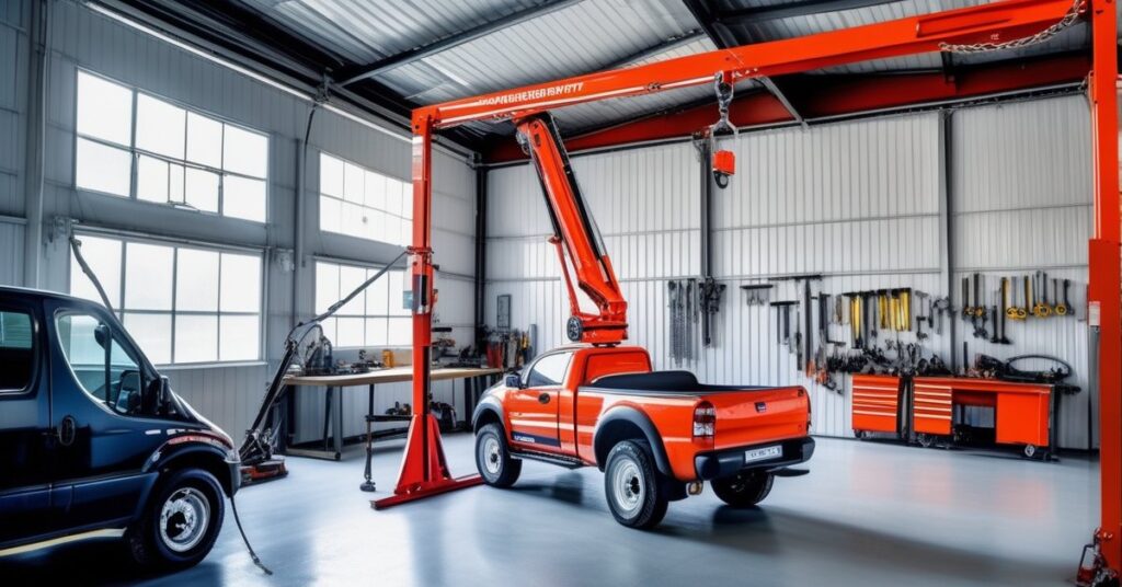 Żuraw do silników: Twój warsztatowy podnośnik 2T i niezbędne narzędzie.